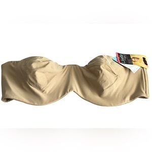 NWT-Lilyette By Bali Strapless Underwire Bra Beige Tan 40C (#225